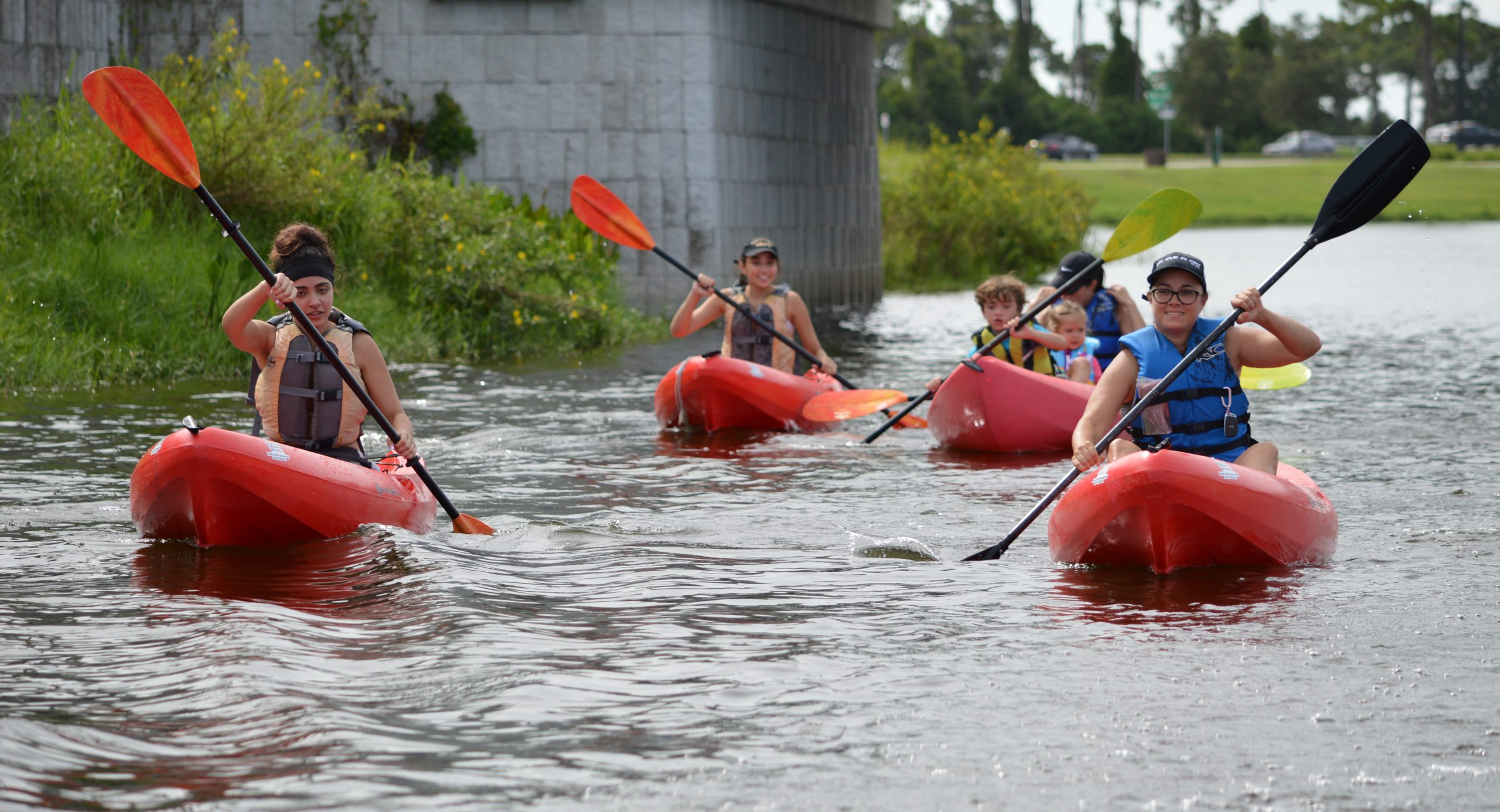 Kayakers on the lake