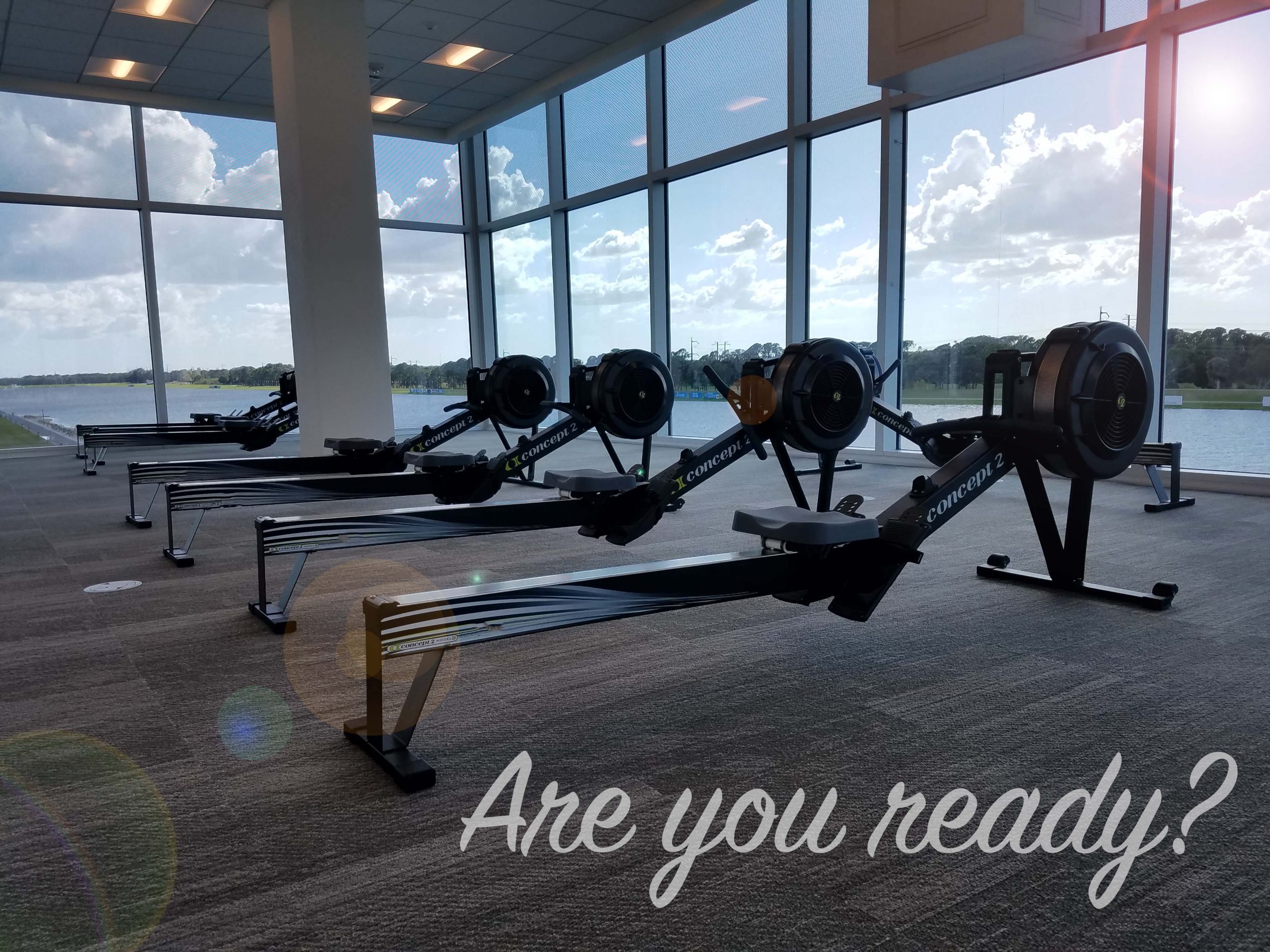Indoor rowing training at Nathan Benderson Park